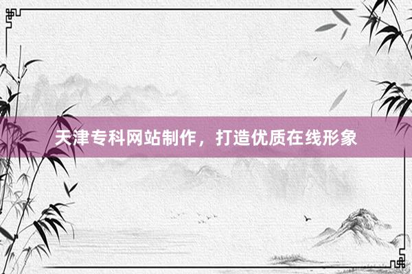 天津专科网站制作，打造优质在线形象